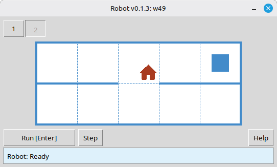 Task w49 environment 2: another wall layout requiring a general solution.